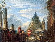 Roman Ruins with Figures Panini, Giovanni Paolo